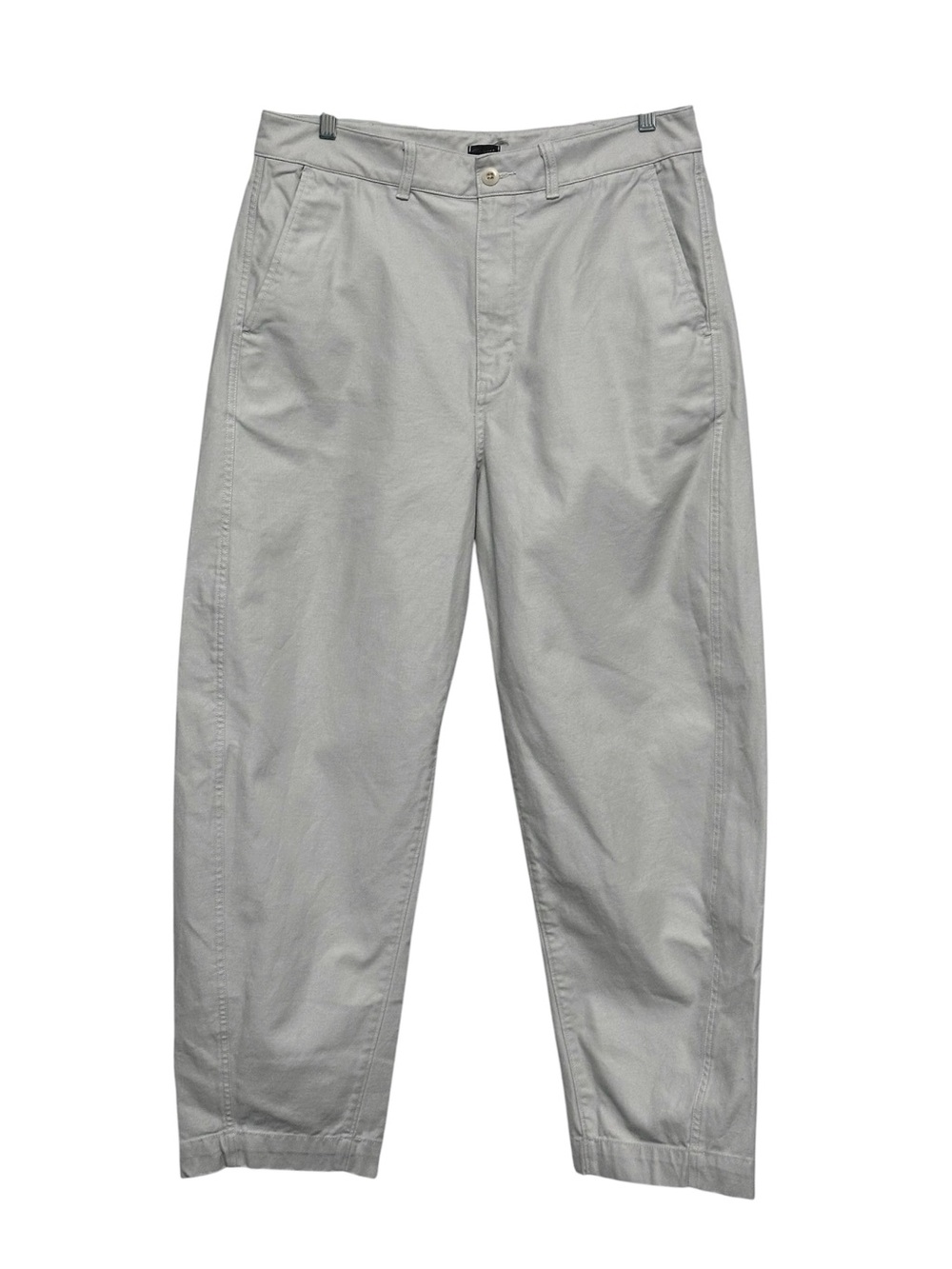 Madewell Men's The Arc Pant Cotton Twill Light Gray Barrel Leg Size 33 x 32